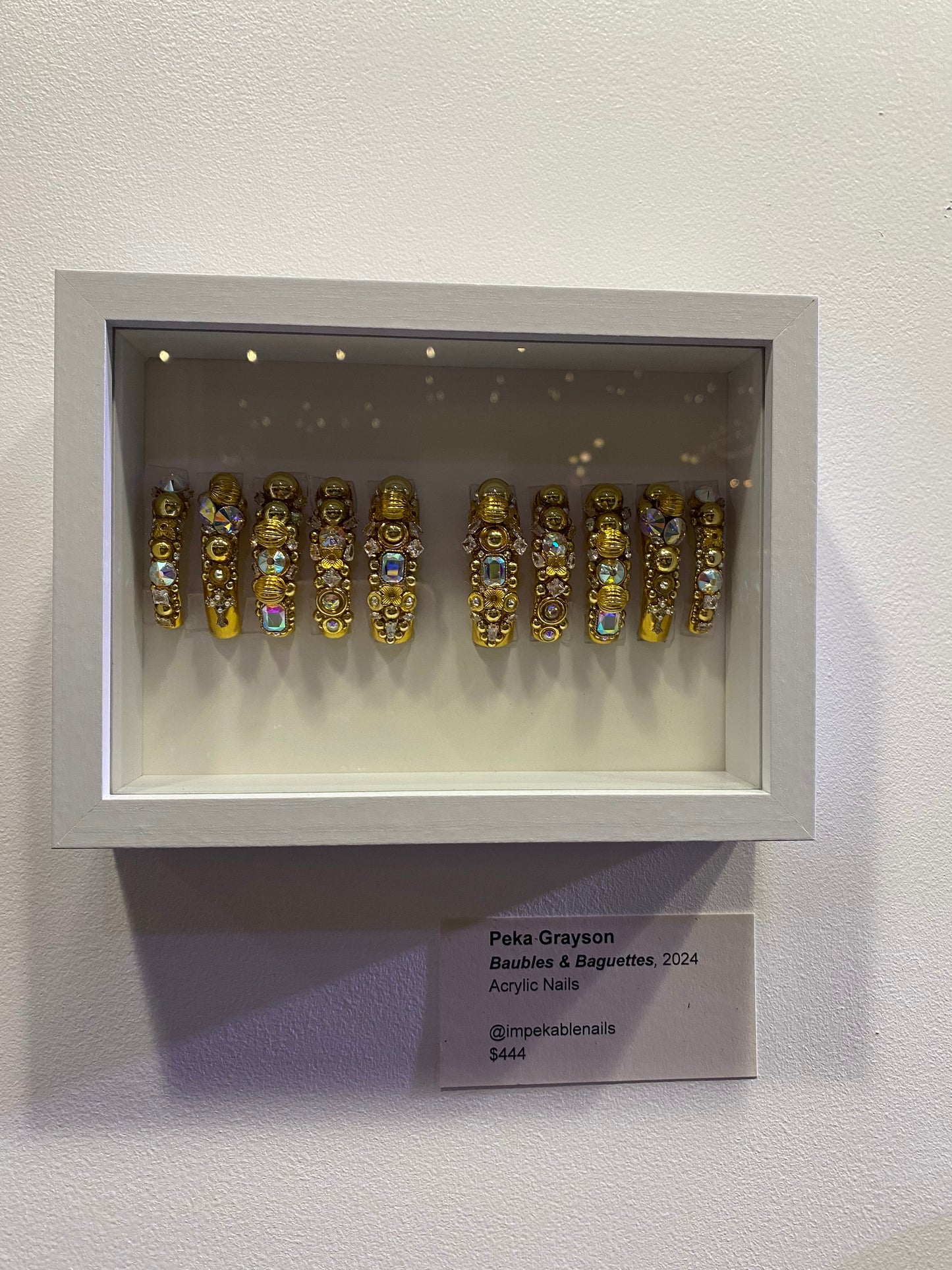 “Baubles & Baguettes” Curved Press On Nails